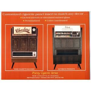 Custom Panel Inserts For Cigarette Vending Machines FLYER Vending Promo 8.5 x 11